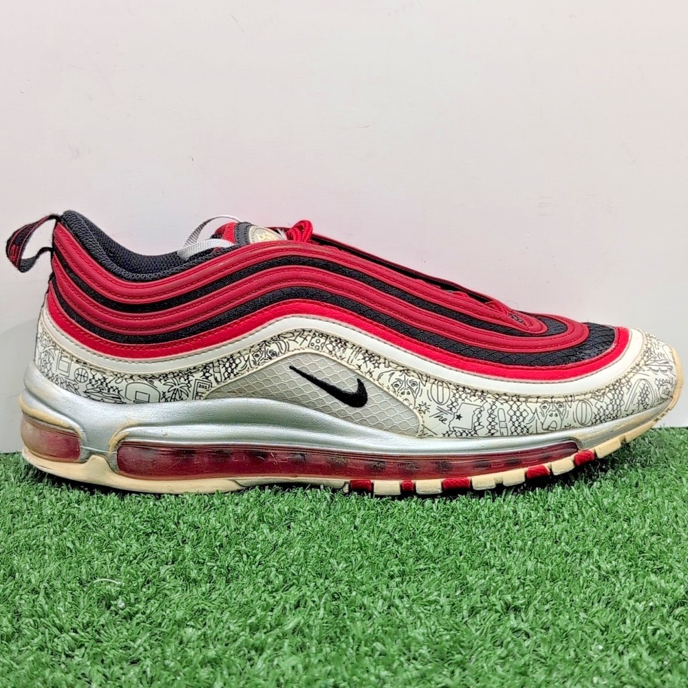 Nike Air Max 97 Jayson Tatum Men's 9.5 Medium White Red Silver‎ Black CJ9780-600